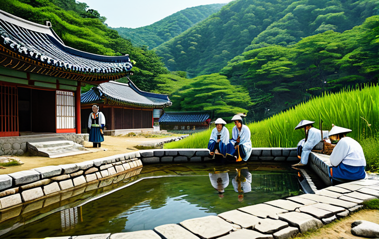 대전 유성온천 힐링 - A modern spa resort in Yuseong. A fully clothed woman in modest spa attire is receiving a massage. T...