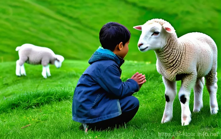 평창 대관령 양떼목장 - **Prompt 1: Peaceful Grazing Sheep on Green Hills**
    "A vast, panoramic landscape of the Daegwall...
