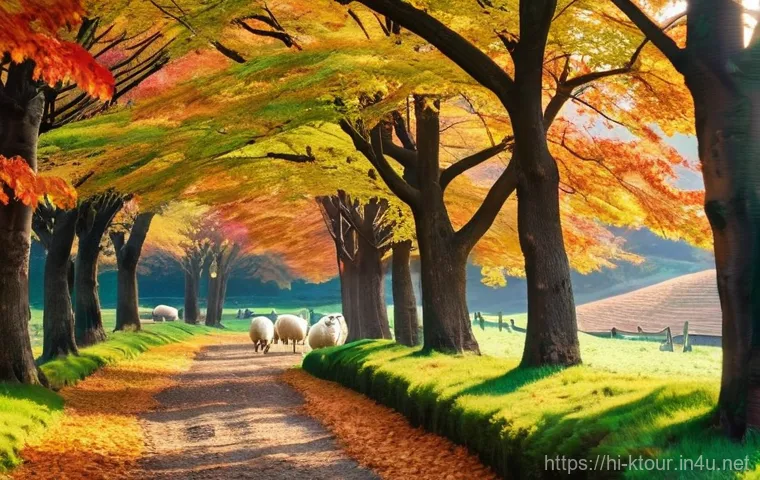 평창 대관령 양떼목장 - **Prompt 2: Family Interaction with a Lamb**
    "A heartwarming and innocent scene on the grassy hi...