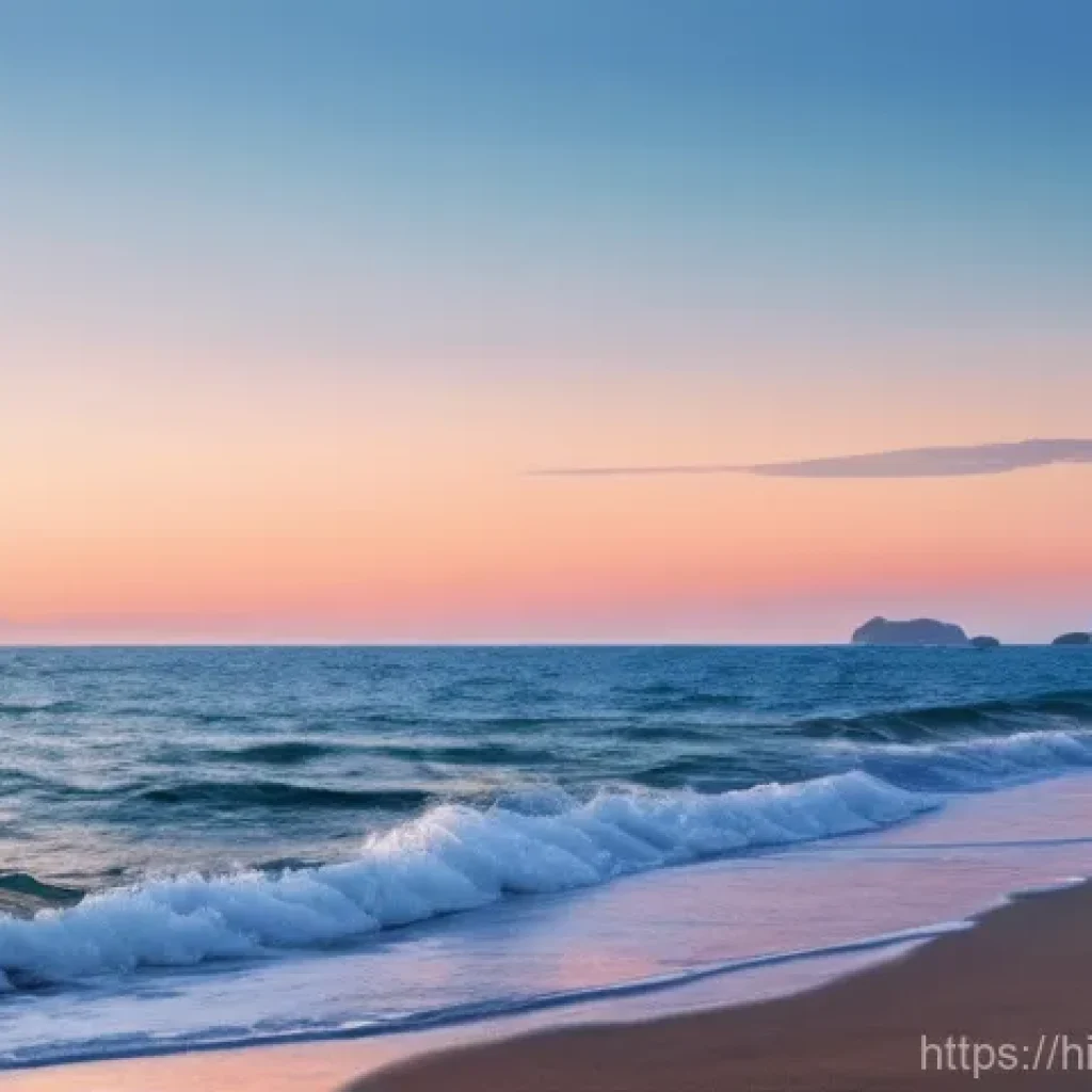 강릉 주문진 드라이브 - **Prompt:** "A serene, expansive view of Jumunjin's blue ocean at dawn. The early morning sunlight g...