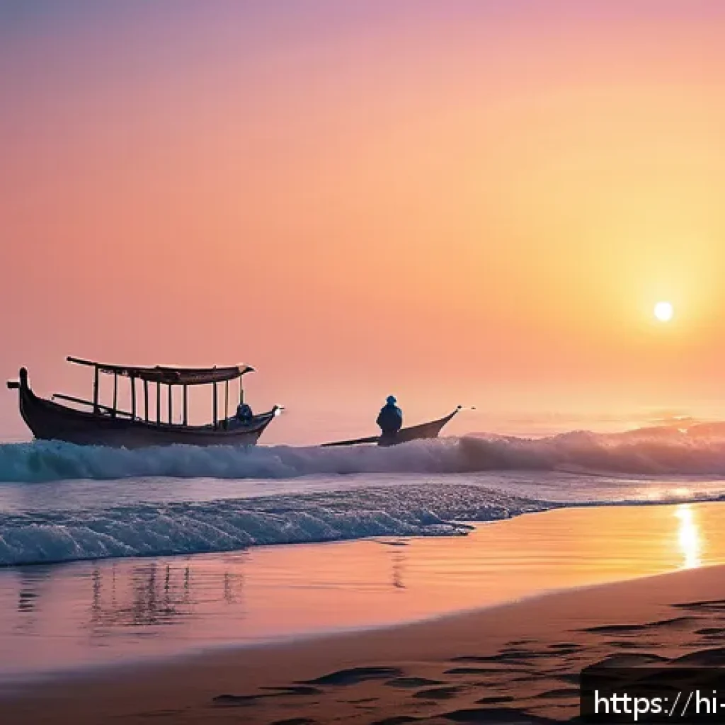 포항 호미곶 해돋이 여행 - A breathtaking sunrise scene at the seashore of Homigot, showcasing the first golden rays of the sun...